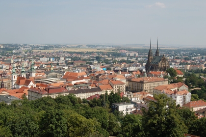 Blick auf Brünn* von der Festung Špilberk